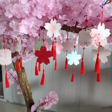 4款櫻花許願卡10人/福字心願卡/吊卡/裝飾小卡片/懸掛中秋節端午節新年祈福牌-細節圖3