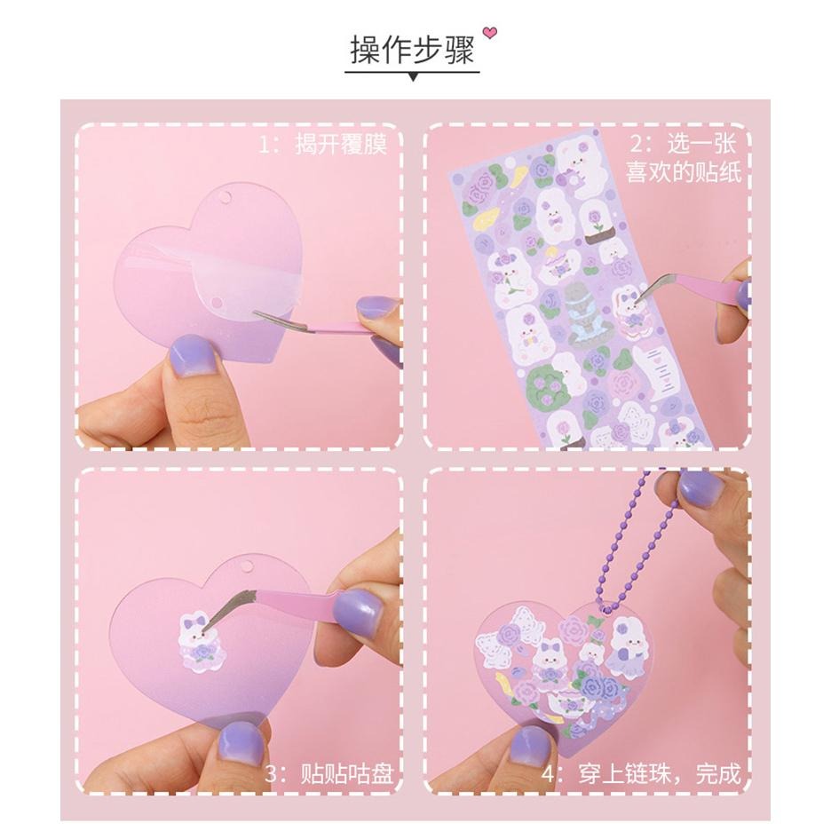 咕卡套裝組三層收納+1桶333件)/手帳貼紙本/貼紙女孩/卡通/少女/小學生玩具/膠帶手帳裝飾-細節圖4