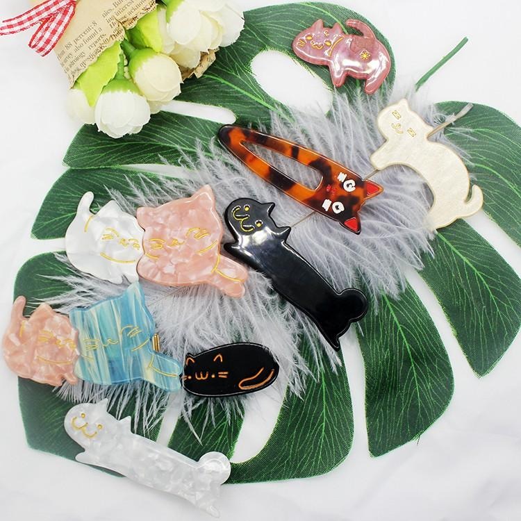 7連貓咪髮夾DIY水晶滴膠/3D立體鏡面/矽膠模具/香薰石膏模/礦香模-細節圖2