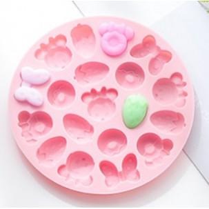 矽膠-迷你小模-草莓甜甜圈  QQ 軟糖 果凍模 巧克力模 黏土手工藝材料 皂中皂-細節圖2
