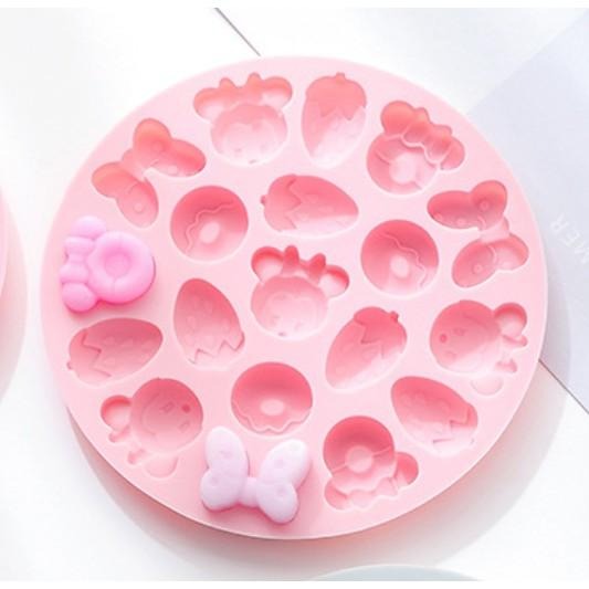 矽膠-迷你小模-草莓甜甜圈  QQ 軟糖 果凍模 巧克力模 黏土手工藝材料 皂中皂-細節圖3