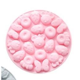 矽膠-迷你小模-草莓甜甜圈  QQ 軟糖 果凍模 巧克力模 黏土手工藝材料 皂中皂-細節圖4