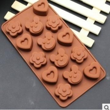 矽膠-14連花梨小熊 手工皂模 布丁模 果凍模 巧克力模 黏土手工藝材料 擴香石模
