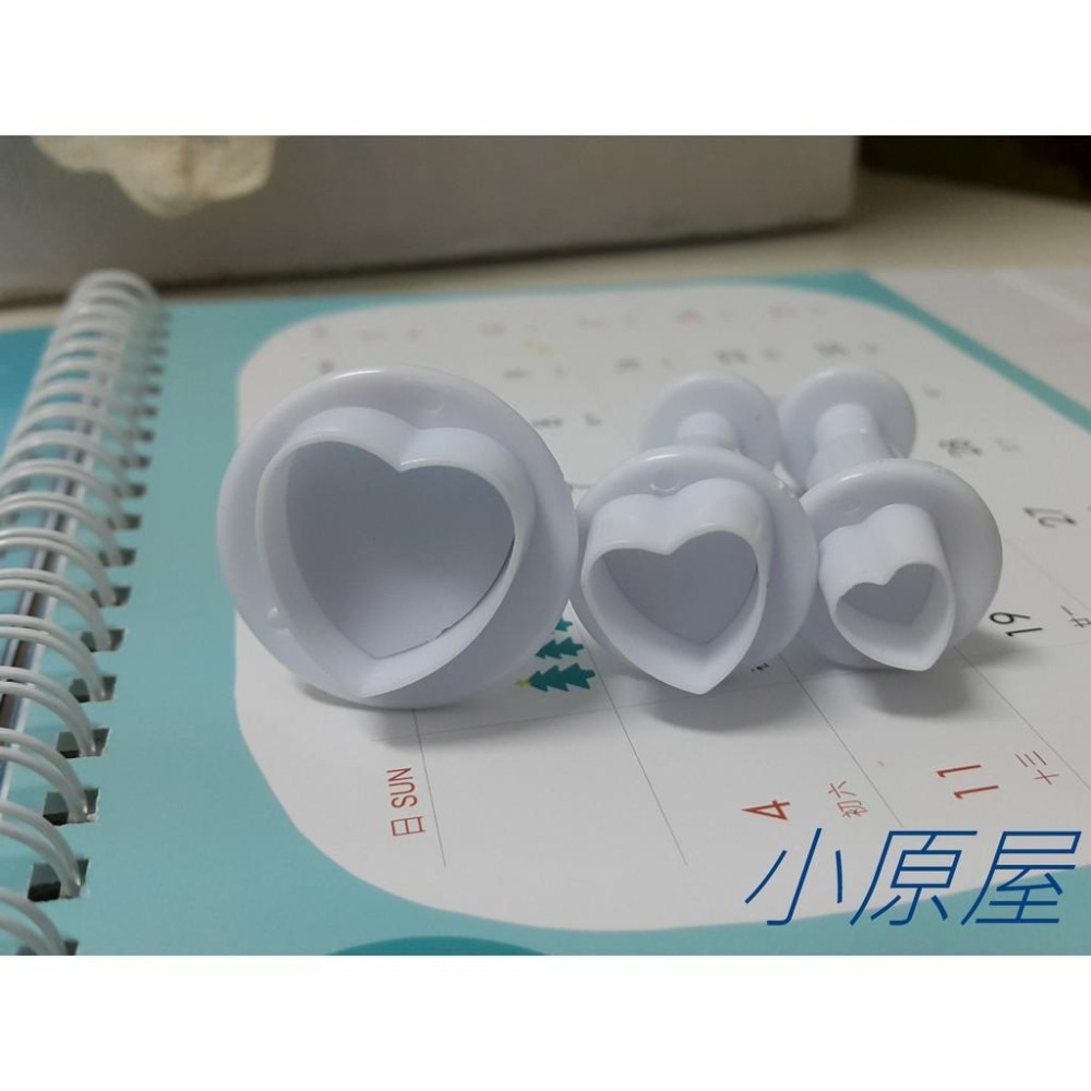3件套愛心彈簧按壓立體餅乾模 烘焙材料 餅乾模具 黏土模具-細節圖2