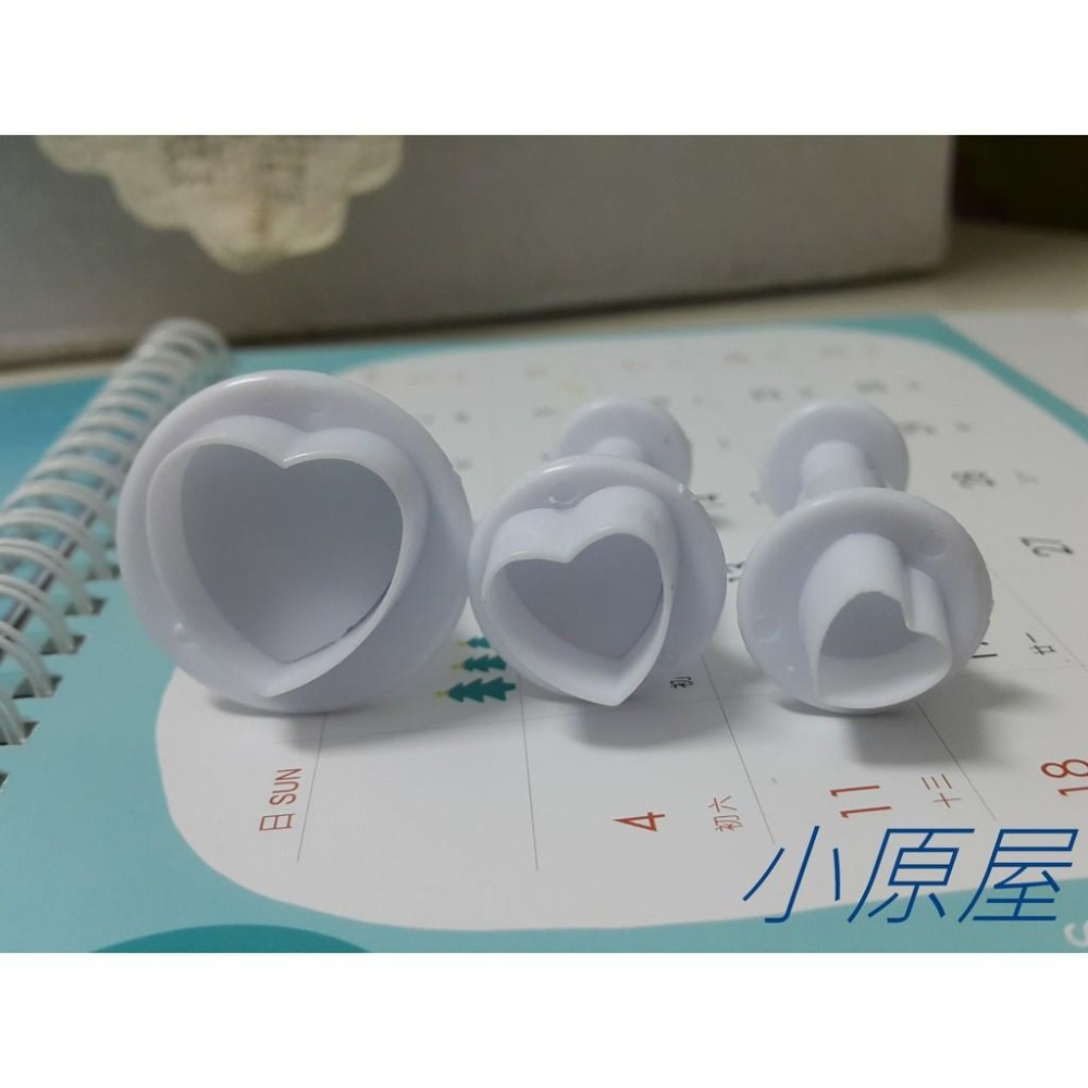3件套愛心彈簧按壓立體餅乾模 烘焙材料 餅乾模具 黏土模具-細節圖3