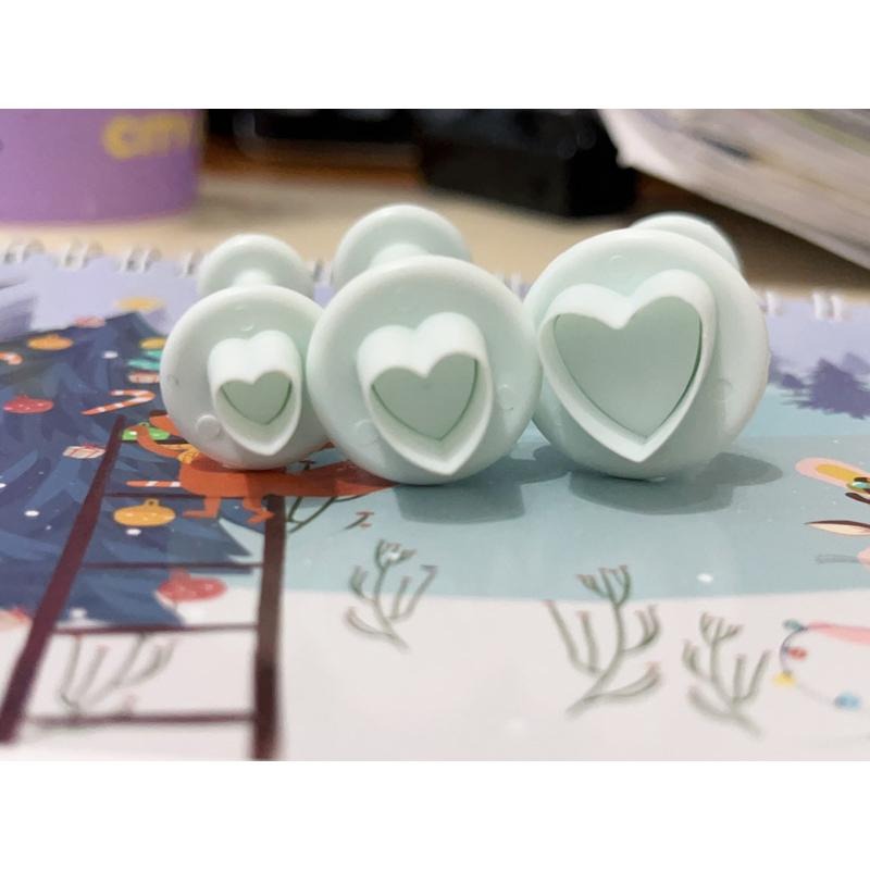 3件套愛心彈簧按壓立體餅乾模 烘焙材料 餅乾模具 黏土模具-細節圖5