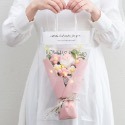 《一鹿有禮 》 台灣現貨  編織針織花束 編織花 針織花 針織花束 畢業花束  向日葵 玫瑰花 生日 閨蜜 畢業-規格圖3