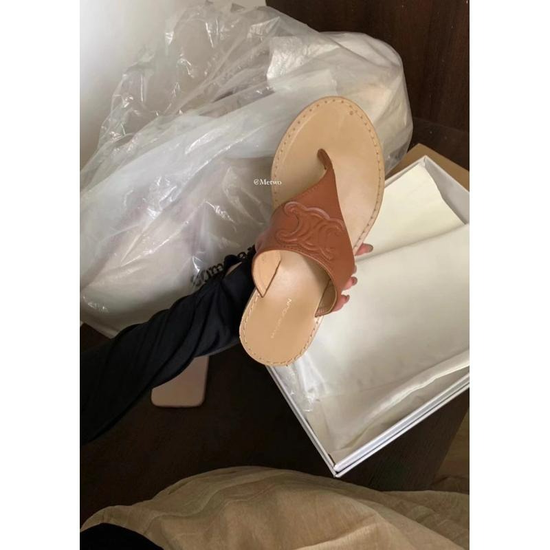 凱旋門夾腳拖鞋/ 咖-細節圖3