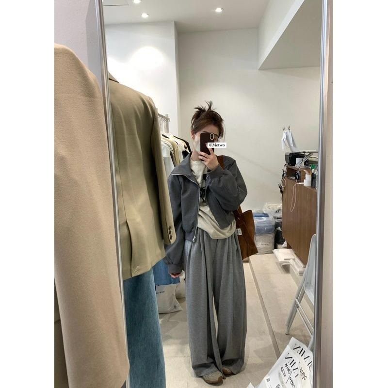 韓系米奇圖案亞麻綠長袖t #08203-細節圖7