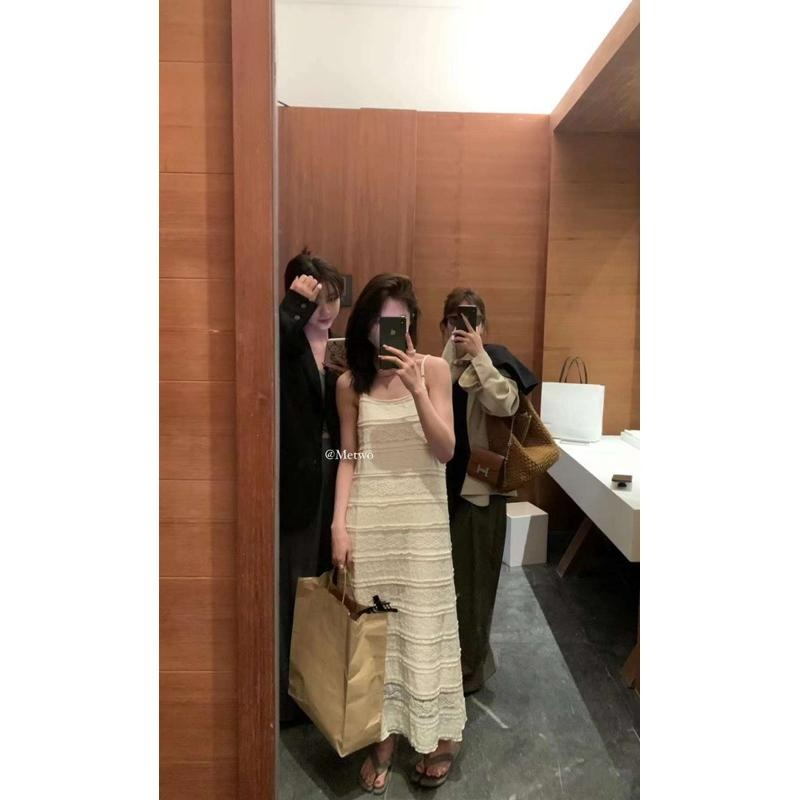 好仙渡假蕾絲拼接吊帶裙/ 洋裝 #1020-細節圖6