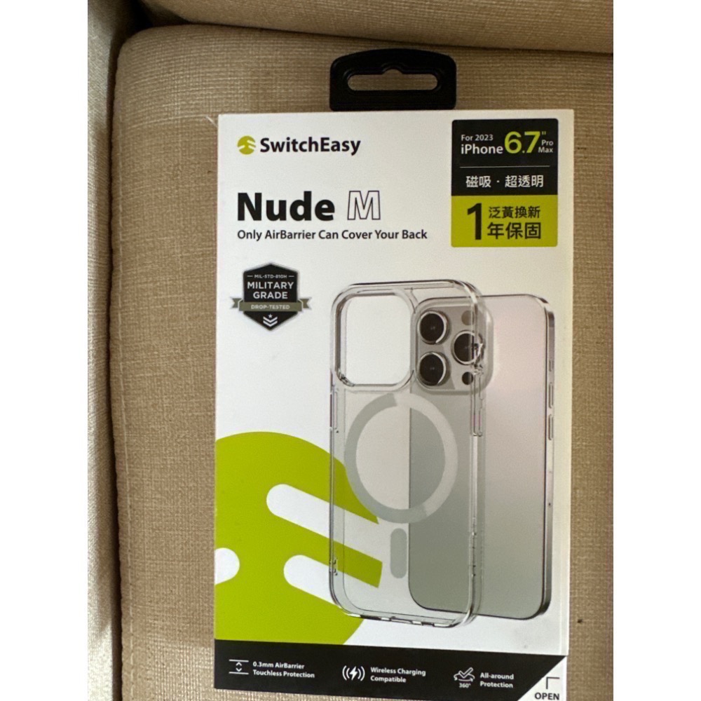 SwitchEasy 美國魚骨 iPhone 15 pro/max NUDE M晶亮透明防摔手機-細節圖2