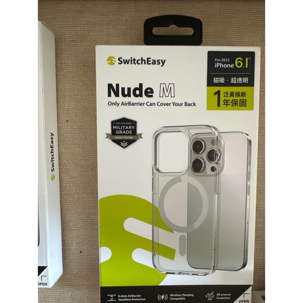 SwitchEasy 美國魚骨 iPhone 15 pro/max NUDE M晶亮透明防摔手機-細節圖3