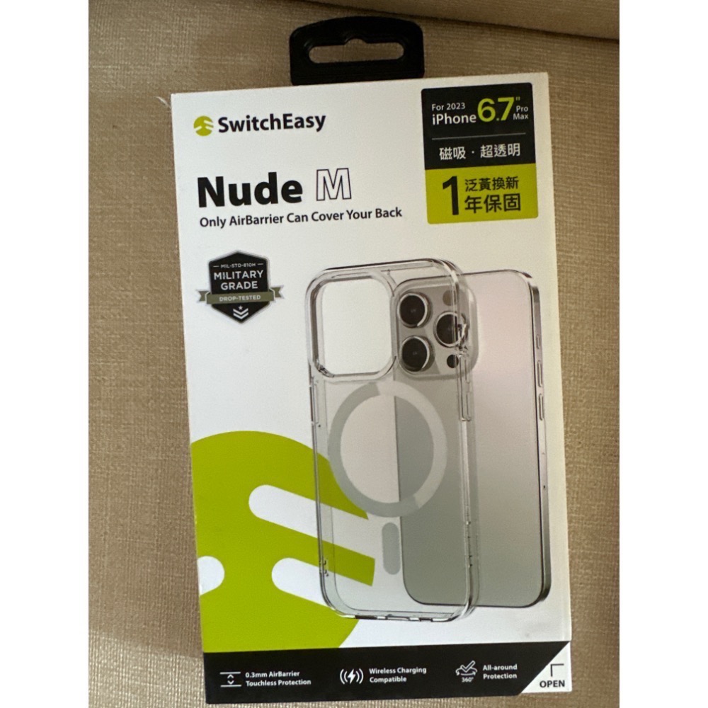 SwitchEasy 美國魚骨 iPhone 15 pro/max NUDE M晶亮透明防摔手機-規格圖3