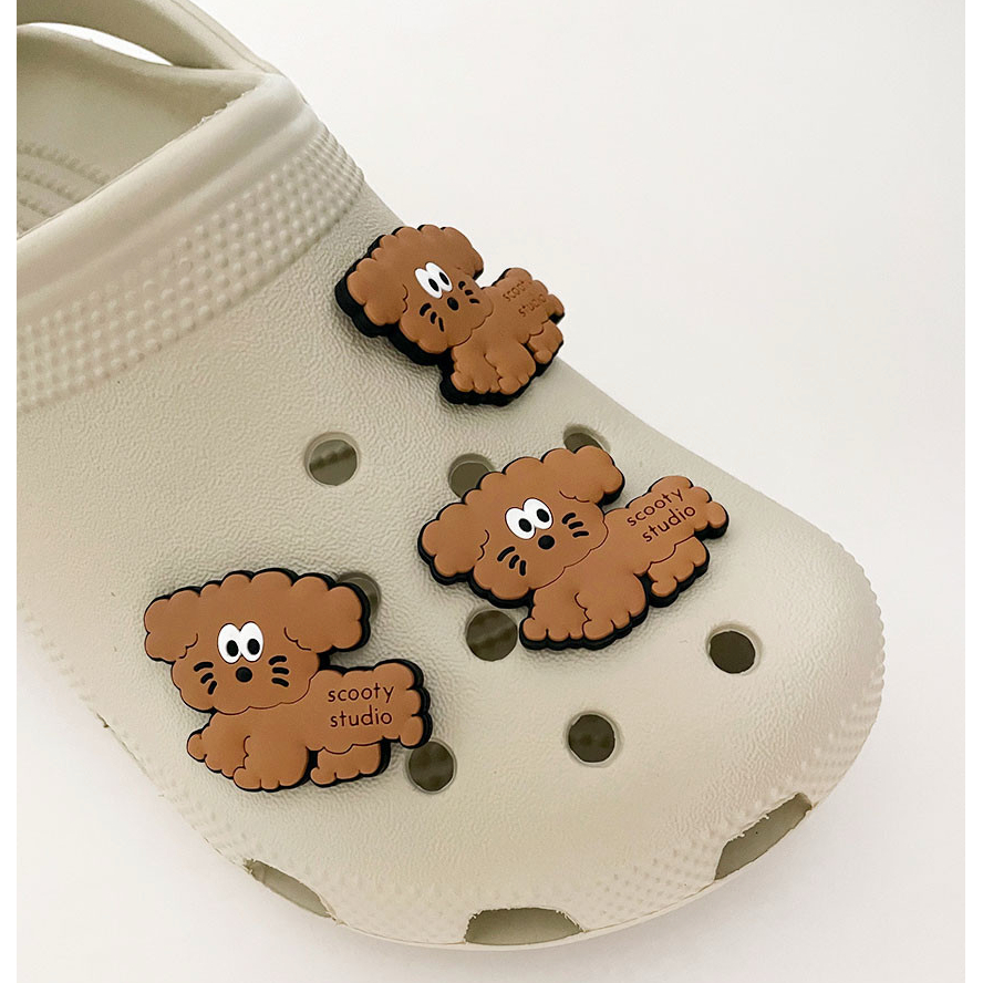 ［現貨］S小姐姐韓國代購🇰🇷韓國文創 scooty studio 可愛造型鞋扣 鞋飾 洞洞鞋裝飾扣 狗狗鞋扣-細節圖7
