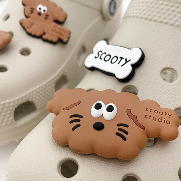 ［現貨］S小姐姐韓國代購🇰🇷韓國文創 scooty studio 可愛造型鞋扣 鞋飾 洞洞鞋裝飾扣 狗狗鞋扣-細節圖8
