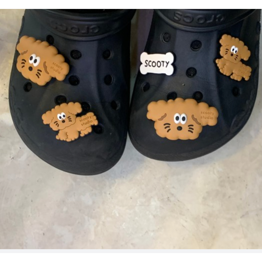 ［現貨］S小姐姐韓國代購🇰🇷韓國文創 scooty studio 可愛造型鞋扣 鞋飾 洞洞鞋裝飾扣 狗狗鞋扣-細節圖9