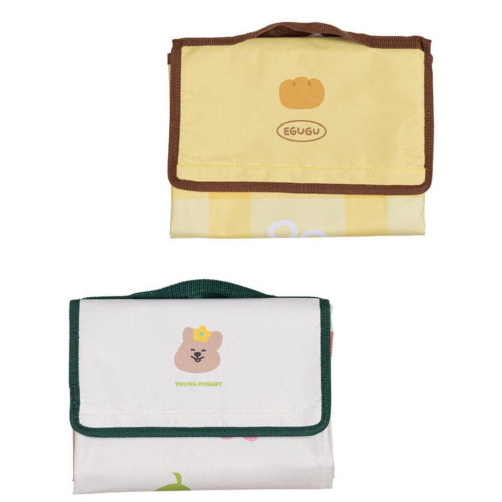 ［現貨］韓國代購🇰🇷韓國文創 Bamtoree小熊 youngforest 短尾袋鼠 野餐墊 露營墊 野餐墊-細節圖7