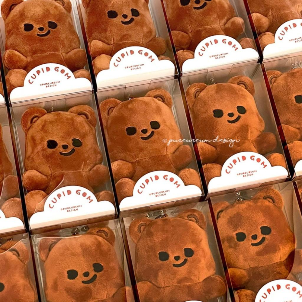 [現貨］韓國代購🇰🇷韓國文創 pureureum 邱比特熊 鑰匙圈 吊飾-細節圖8