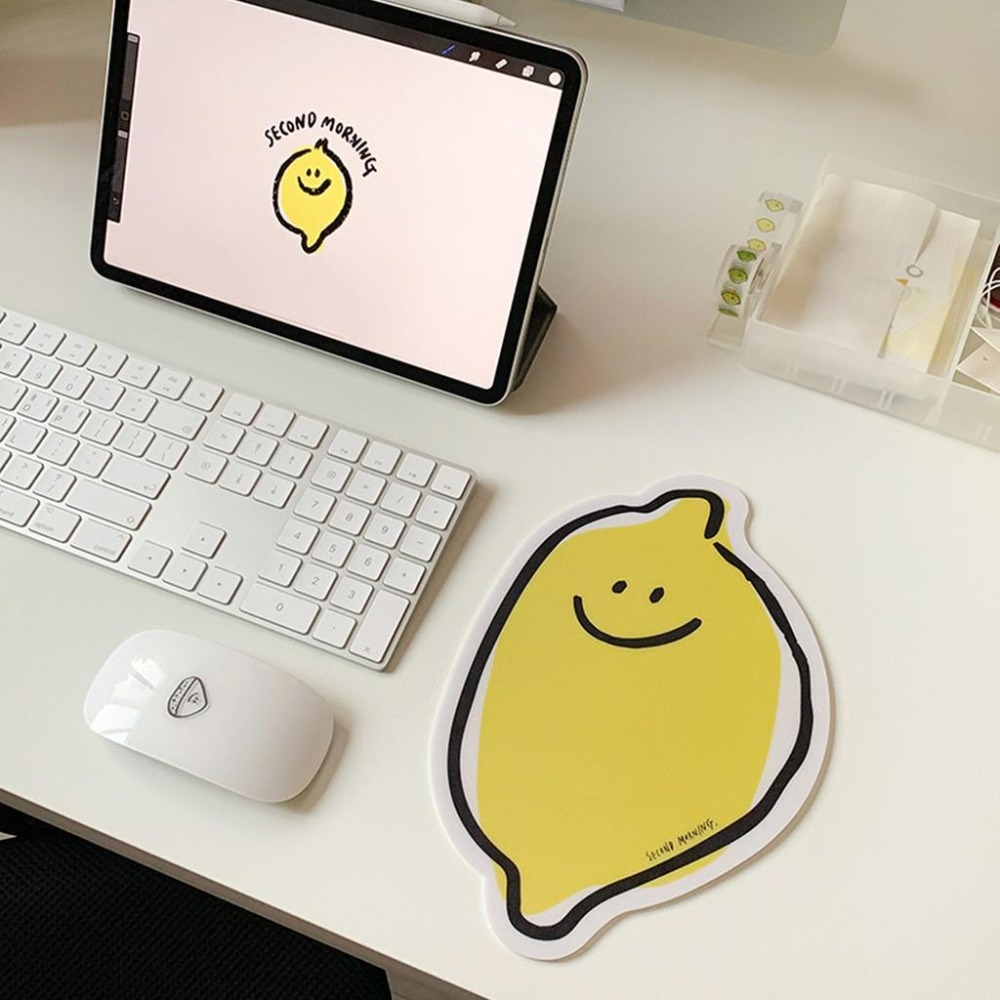 [ 現貨］S小姐姐韓國代購🇰🇷 韓國文創Second Morning 檸檬 蘋果 地瓜 造型滑鼠墊-細節圖5