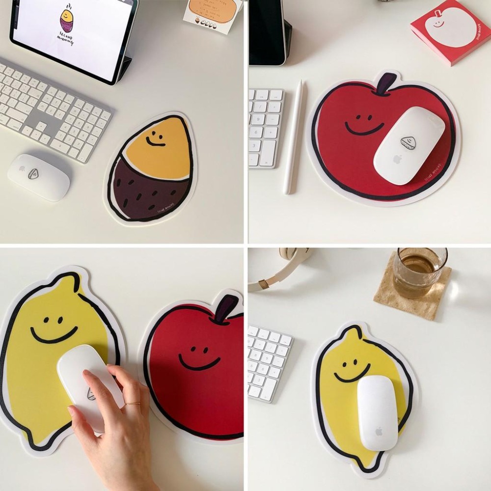[ 現貨］S小姐姐韓國代購🇰🇷 韓國文創Second Morning 檸檬 蘋果 地瓜 造型滑鼠墊-細節圖6