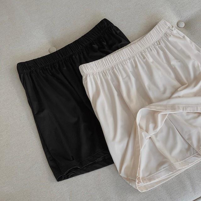 [現貨］韓國代購🇰🇷韓國品牌 SLOWAND 絲質感安全褲裙 安全褲 底褲 褲裙 防走光褲-細節圖3