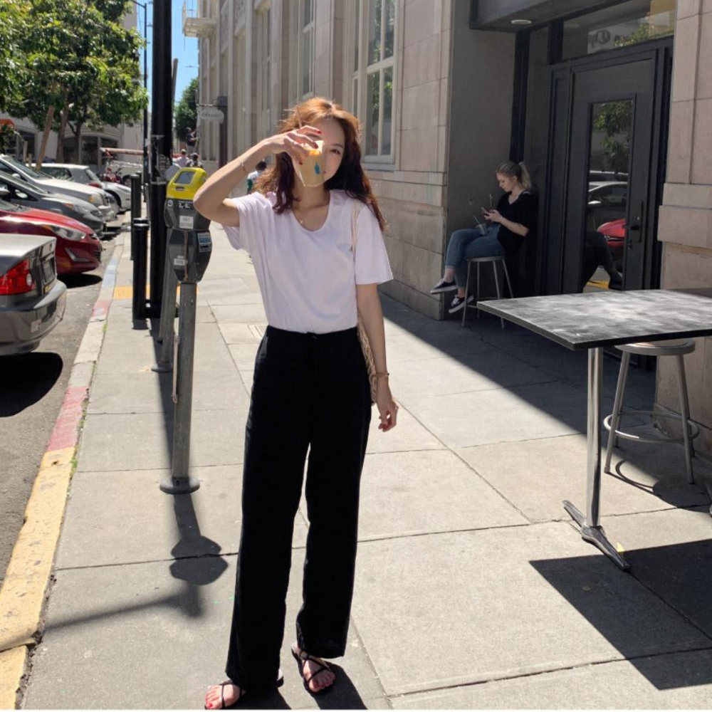 韓國代購🇰🇷韓國網拍 98doci made 舒適百搭短袖T 短袖上衣 夏天上衣 T恤 98度C 98doci-細節圖4