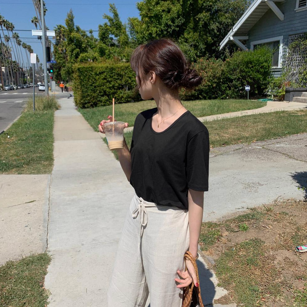 韓國代購🇰🇷韓國網拍 98doci made 舒適百搭短袖T 短袖上衣 夏天上衣 T恤 98度C 98doci-細節圖9