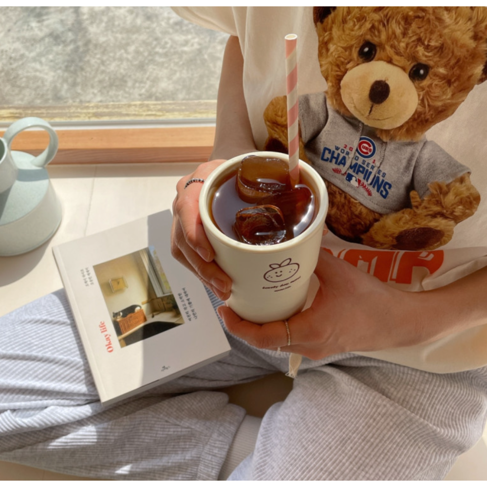 [現貨］韓國代購🇰🇷  韓國文創mumujeju 韓國濟州島 橘子水杯 環保杯 隨身杯 塑膠杯-細節圖3