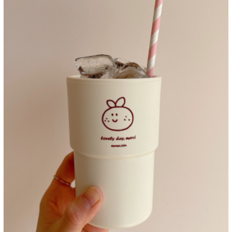 [現貨］韓國代購🇰🇷  韓國文創mumujeju 韓國濟州島 橘子水杯 環保杯 隨身杯 塑膠杯-規格圖9