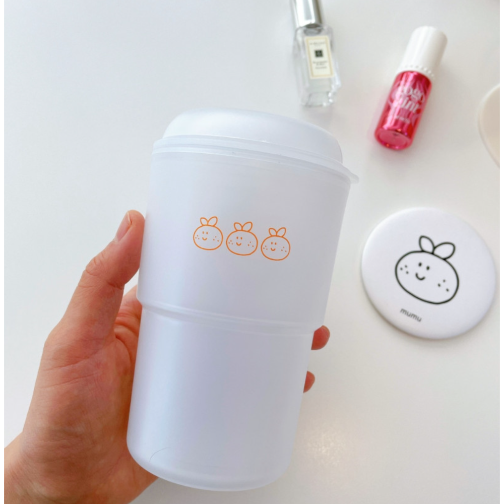 [現貨］韓國代購🇰🇷  韓國文創mumujeju 韓國濟州島 橘子水杯 環保杯 隨身杯 塑膠杯-規格圖9