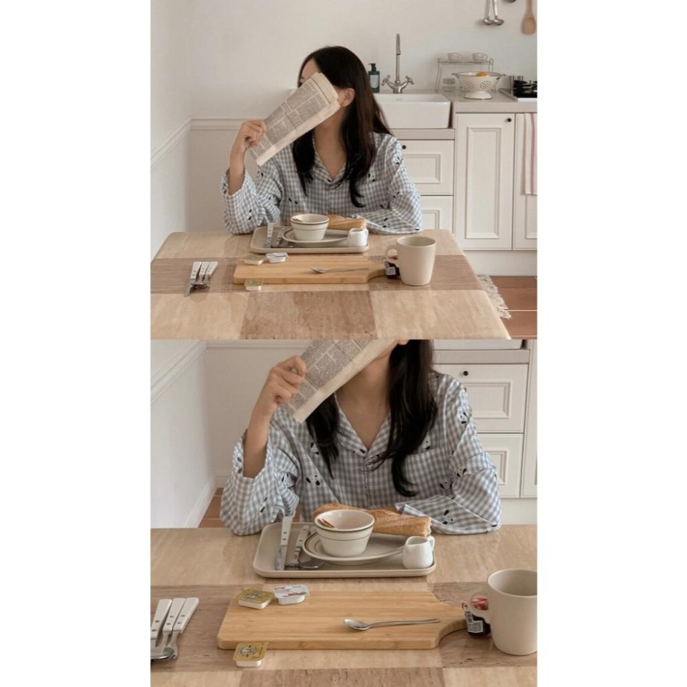 預購｜韓國代購🇰🇷 韓國睡衣品牌 Juuneedu 可愛狗狗格紋睡衣套裝 狗狗睡衣 長袖睡衣 短袖睡衣 居家服-細節圖3
