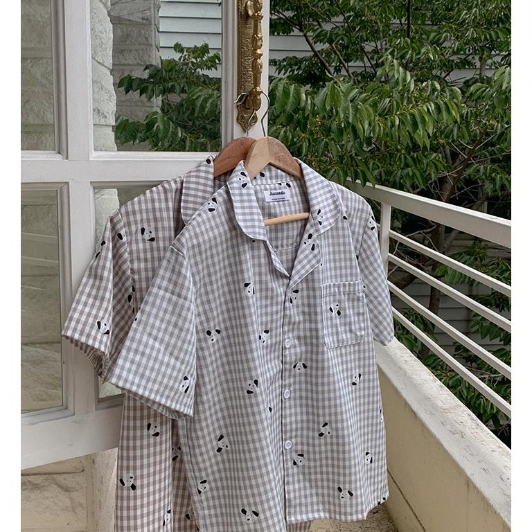 預購｜韓國代購🇰🇷 韓國睡衣品牌 Juuneedu 可愛狗狗格紋睡衣套裝 狗狗睡衣 長袖睡衣 短袖睡衣 居家服-細節圖6