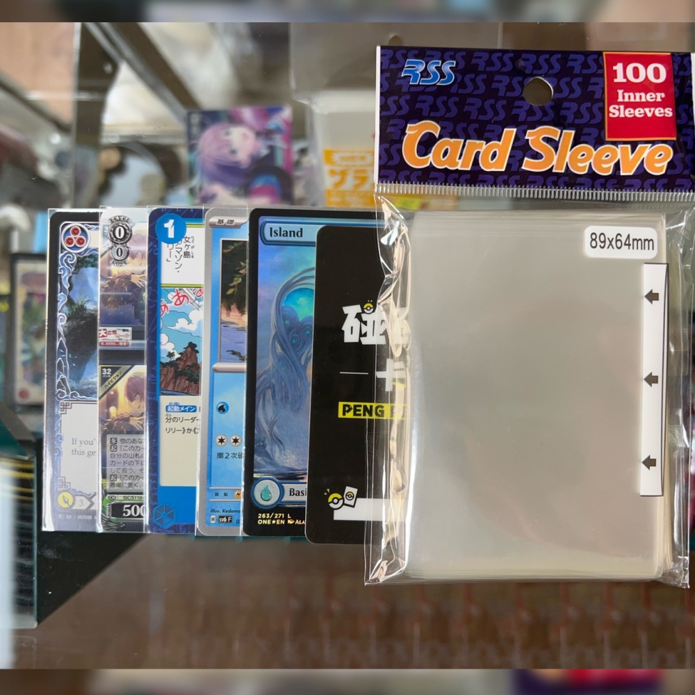 【碰碰鳥卡牌】RSS 第一層 透明卡套 89*64(側差薄) 100張 適用 寶可夢 航海王 FAB MTG WS-細節圖4