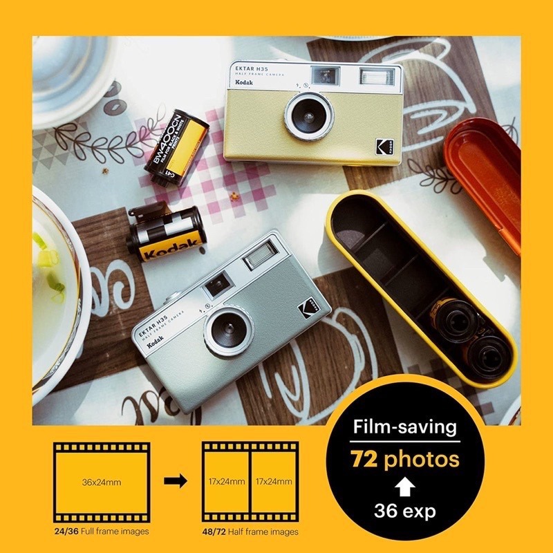 🔥現貨🔥贈電池🔋柯達 Kodak Ektar H35 半格菲林相機 底片相機 半格相機 LOMO 即可拍相機 內建-細節圖3