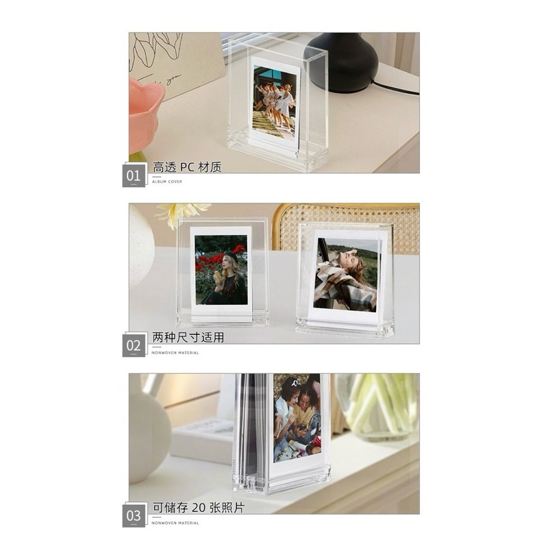💢現貨💢富士 拍立得 底片 照片展示盒 mini 系列 SQ 相框 收納盒 儲存20張照片 SQ40 mini12-細節圖2
