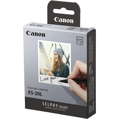 現貨 Canon XS-20L 方形相片貼紙 標籤 相紙20張含墨盒 SELPHY SQUARE QX10