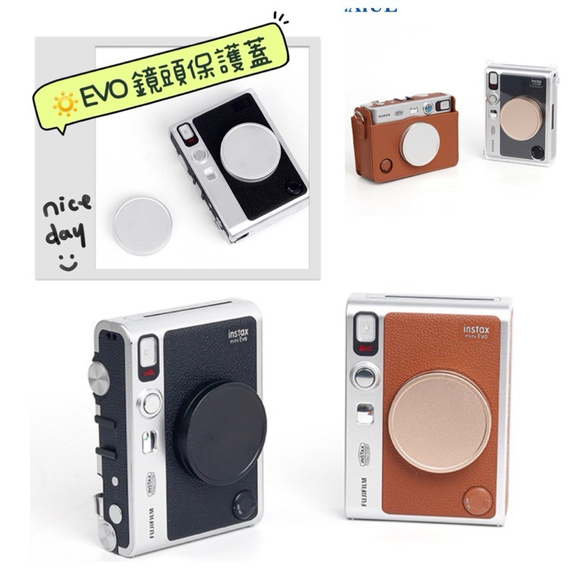 🌈現貨🌈 instax Mini EVO 復古相機包 水晶殼 透明殼 復古皮套 側背包 收納包-細節圖11