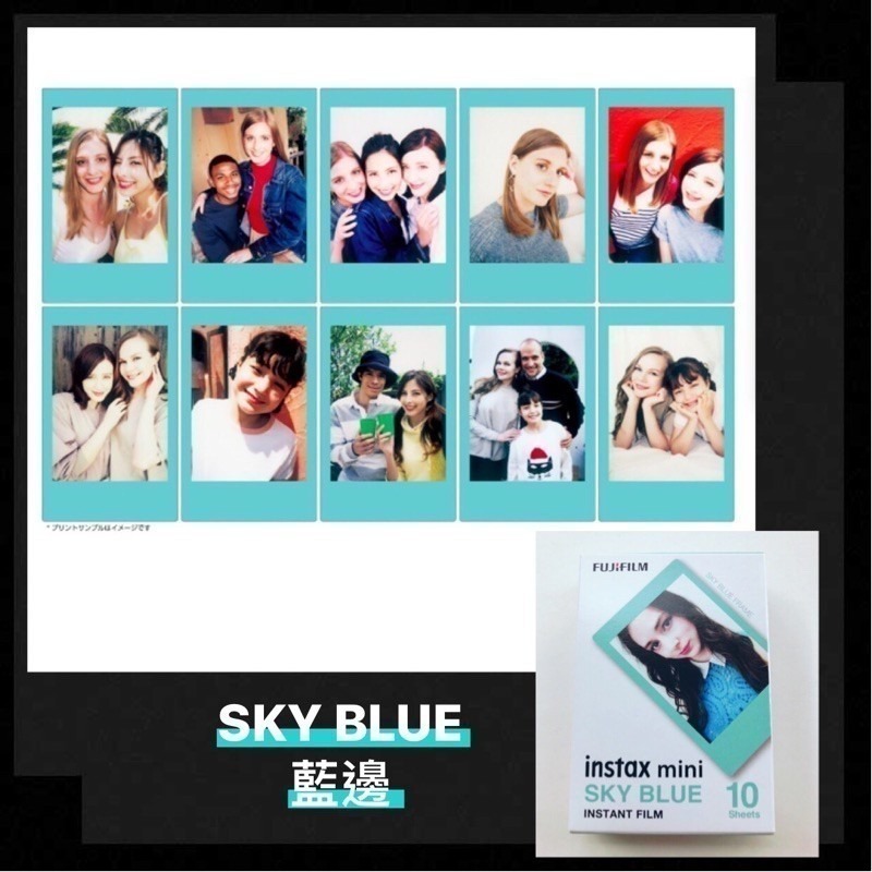 富士 instax 拍立得底片 藍邊 拍立得相機 空白底片 白邊 卡通 mini11 mini90 link2 evo-細節圖2