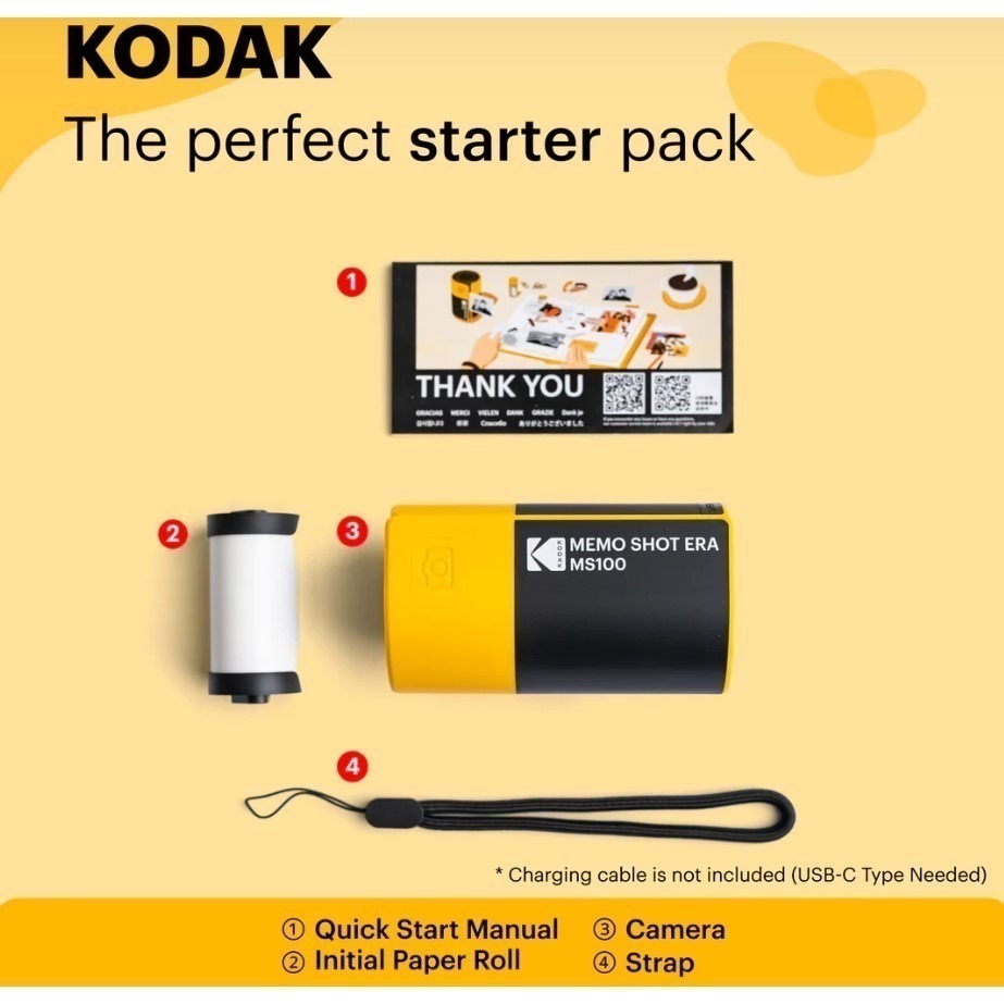 【限時購】現貨 kodak 柯達 Memo Shot ERA MS100三合一柯達即影即有相機 即時數位相機 標籤印表機-細節圖10