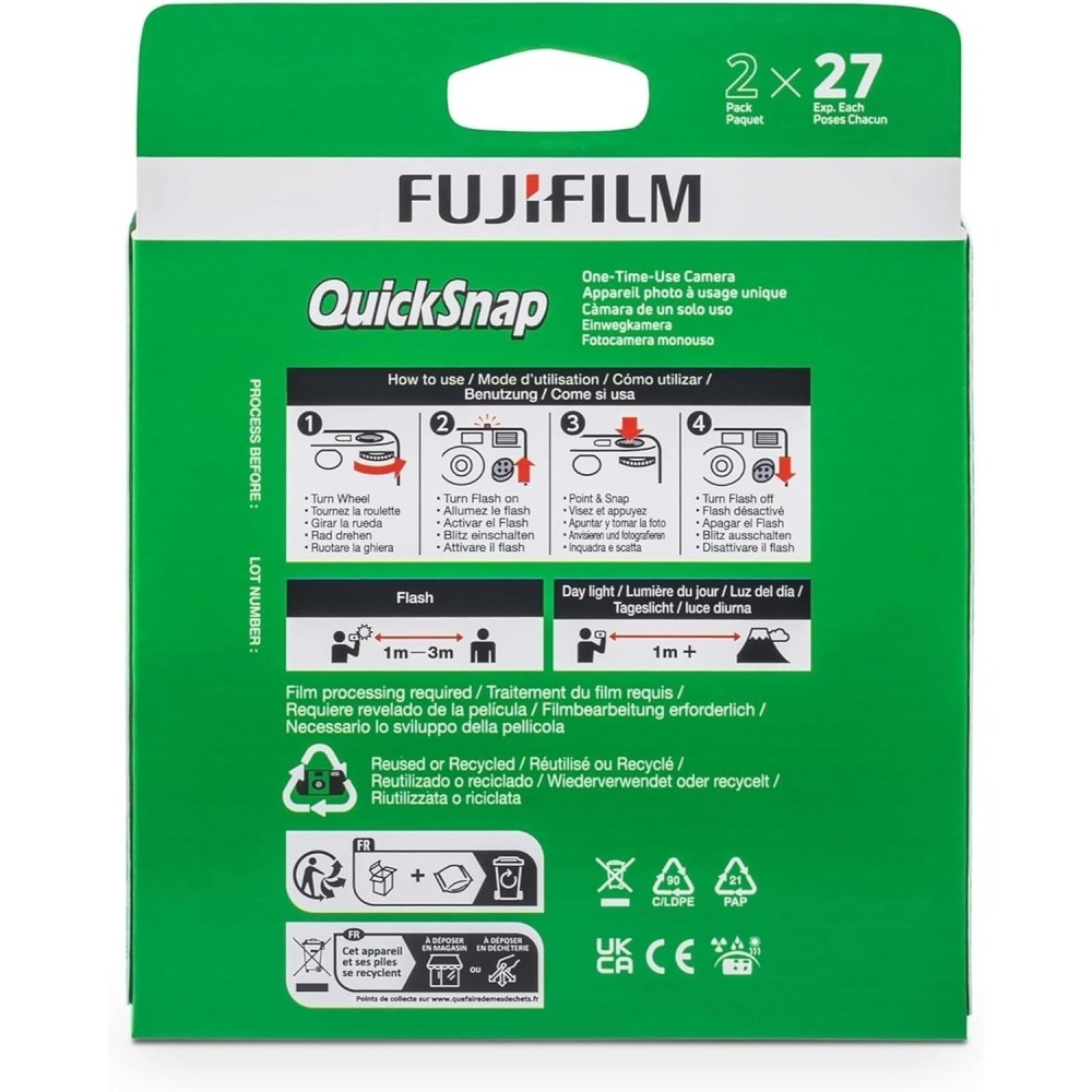 🔅現貨🔅美版富士新版 fujifilm quicksnap flash 27張一次性底片 傻瓜相機 即可拍-細節圖6