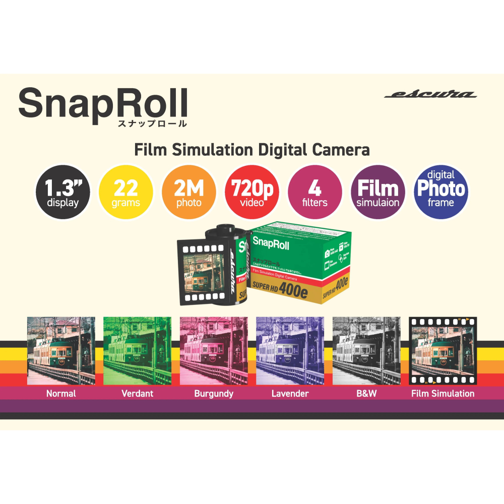 現貨 SnapRoll 模擬底片數位相機 迷你相機 盲盒小相機 鑰匙圈-細節圖5