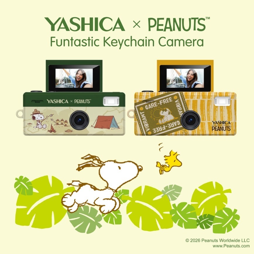 現貨 YASHICA x  Hello Kitty xPeanuts  鑰匙圈數位迷你相機 翻轉螢幕 史努比-細節圖5