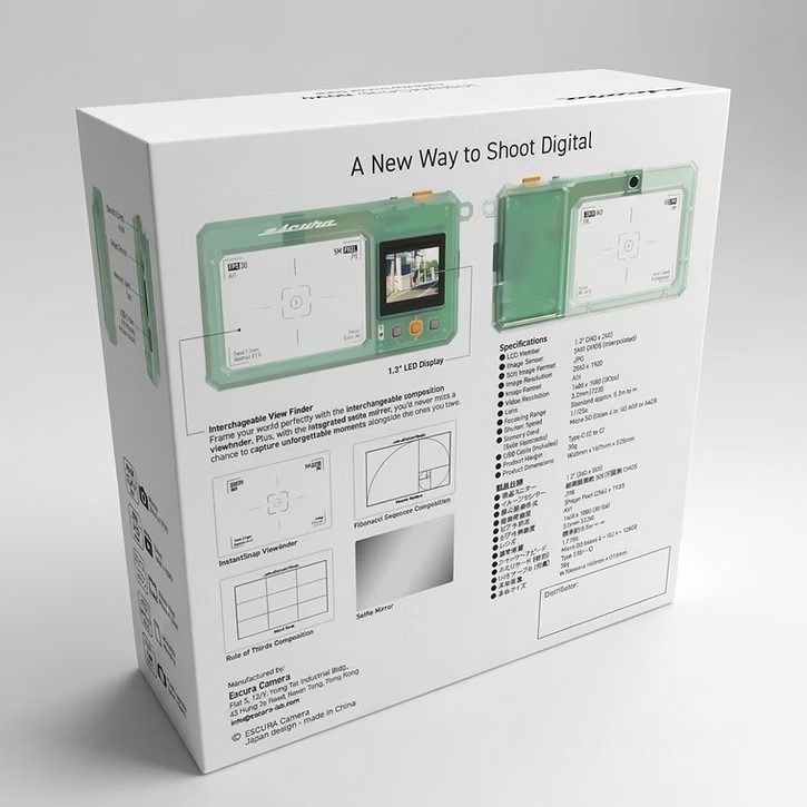 現貨 全新第二代 Escura InstantSnap Novo InstantSnap 二代 象牙白 玻璃綠 數碼相機-細節圖7