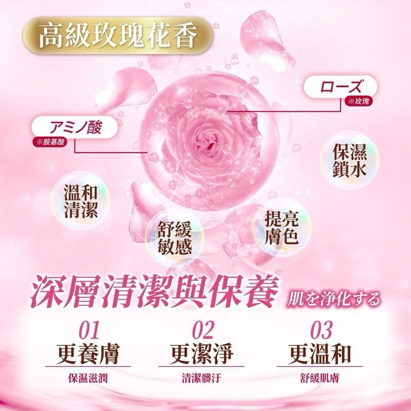 現貨商品 保養肌膚從洗臉開始 玫瑰胺基酸洗面乳 保濕 不乾燥-細節圖3
