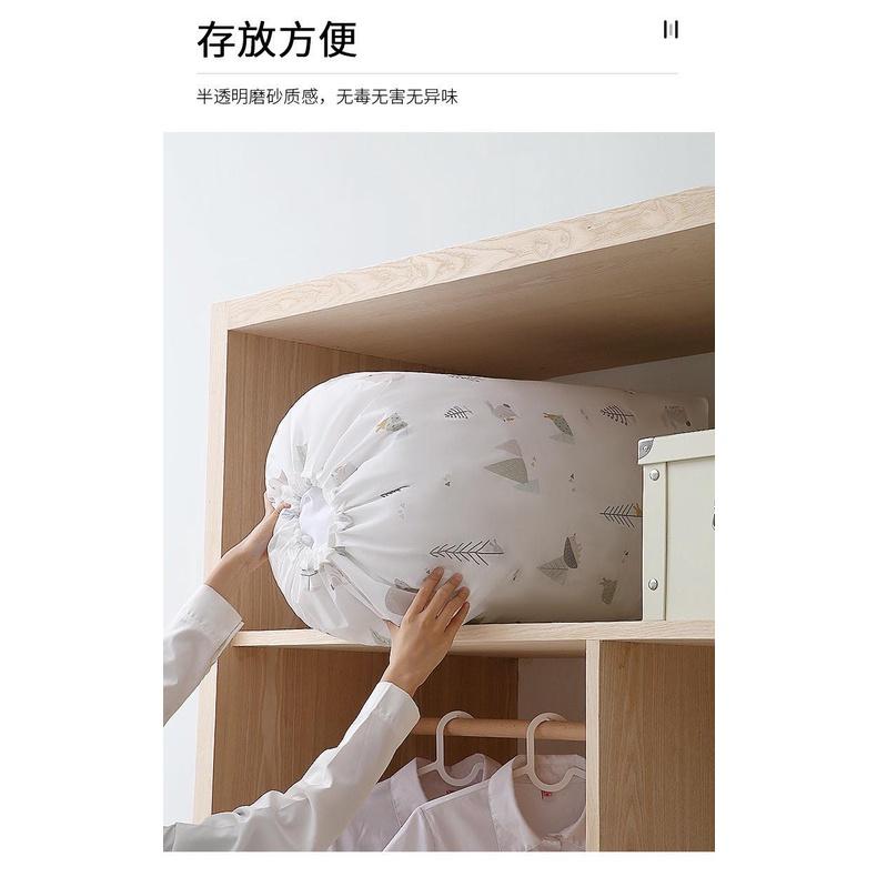 【現貨商品 快速出貨】束口棉被袋 歐風印花棉被收納束口袋 束口防潮棉被袋 防水被子收納-細節圖5