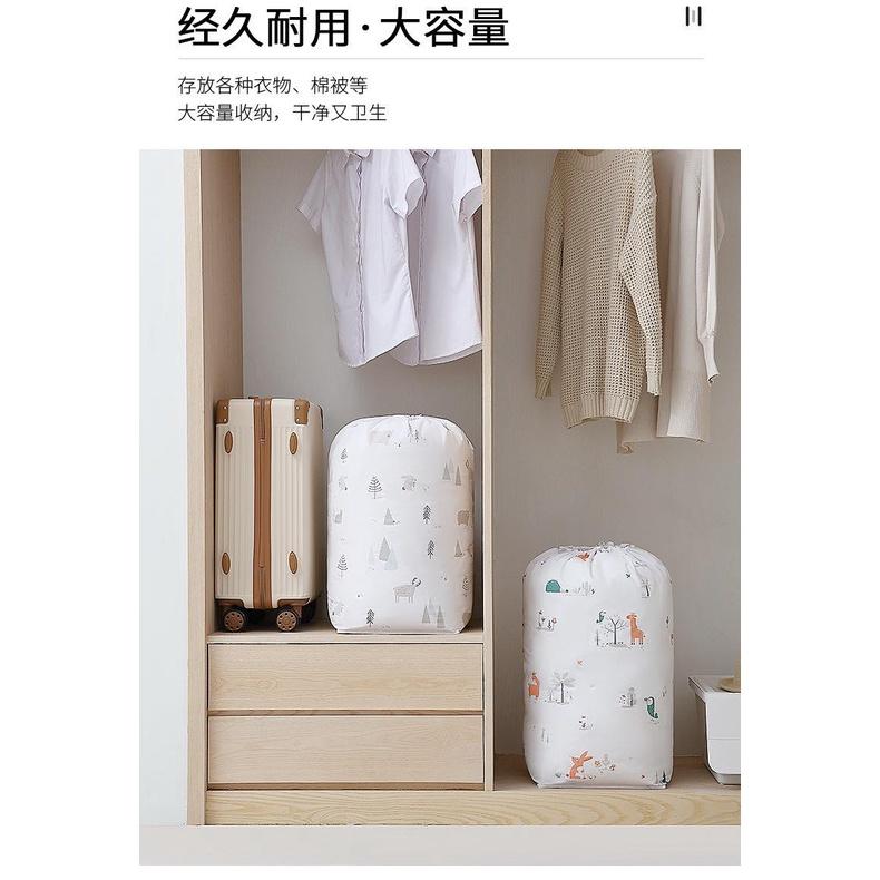 【現貨商品 快速出貨】束口棉被袋 歐風印花棉被收納束口袋 束口防潮棉被袋 防水被子收納-細節圖6