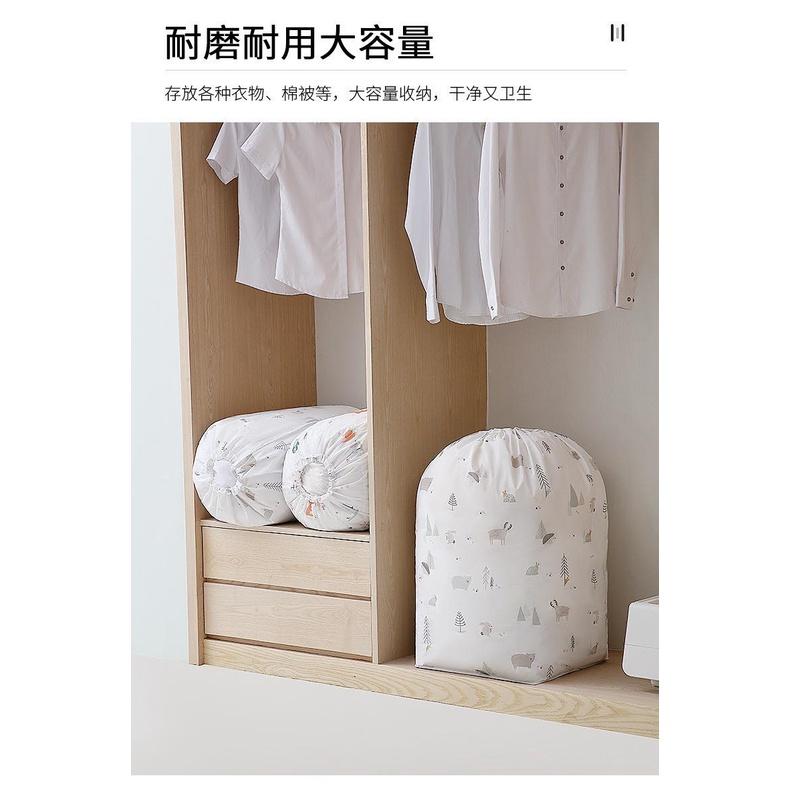 【現貨商品 快速出貨】束口棉被袋 歐風印花棉被收納束口袋 束口防潮棉被袋 防水被子收納-細節圖8