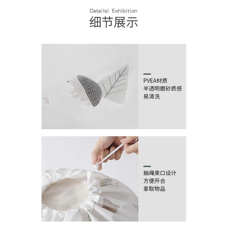 【現貨商品 快速出貨】束口棉被袋 歐風印花棉被收納束口袋 束口防潮棉被袋 防水被子收納-細節圖9