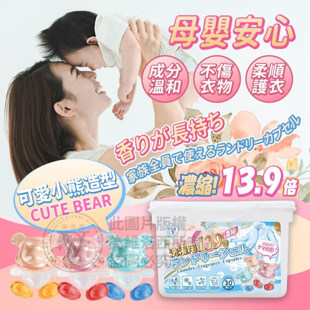【現貨商品 快速出貨】VILOSI 維洛西 波利熊 13.9倍 超濃縮 洗衣膠囊 香水級香氛 強效清潔 長效留香 洗衣球-細節圖2