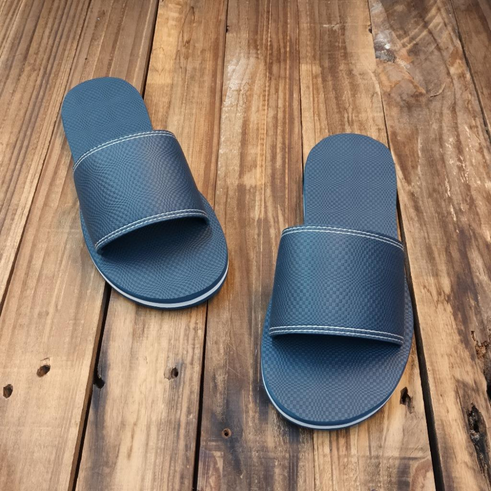 【雅鉑-無印】82406-2 藍/白 簡約風室內拖鞋 交叉室內拖鞋 超輕止滑拖鞋-細節圖4